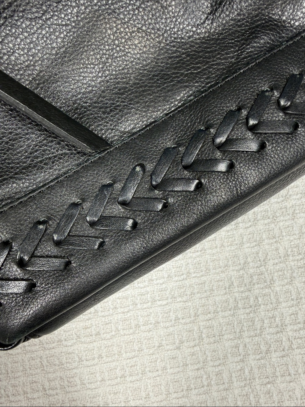 Great American Leather Works black leather crossbody shoulder bag western - Picture 5 of 16
